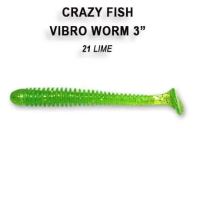 Силиконовая приманка Crazy Fish Vibro Worm 3" 11-75-21-6