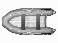Надувная ПВХ лодка X-River Rocky 355 (серый, серая фурнитура) + дублирование тканью ПВХ дна