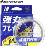 Шнур Major Craft Dangan Braid X4 Multi color 150m PE#1.2 / 0.15mm 20lb