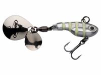 Тейл-спиннер Berkley Pulse Spintail 6cm 9gr Glow Silver Zebra