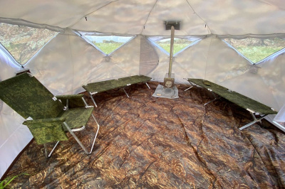 Палатка-шатер Куб Берег Гексагон Двухслойный (465х230/210 см)