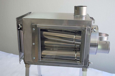 Печь Берег для палатки "Камин" Малая New (труба - 65мм)