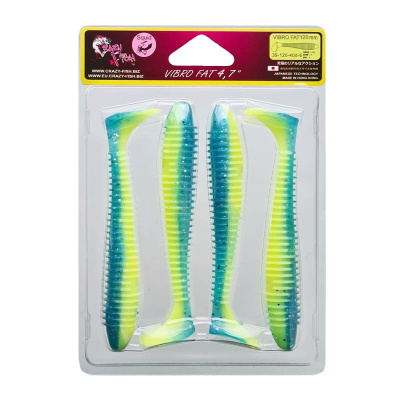 Силиконовая приманка Crazy Fish Vibro Fat 4.7" цвет 40d