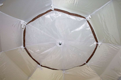 Всесезонная палатка Берег МФП-4 Камыш (400х400/215 см) + Пол + Дверь