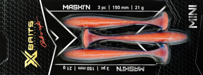 Силиконовая приманка Xbaits Maski'n Mini 150 mm MAM301 (3шт)