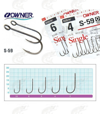 Крючок Owner Single Hook S-59 №6 8 шт.
