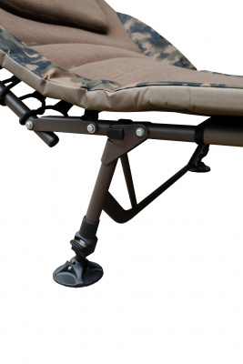 Раскладушка карповая, фидерная, складная , туристическая, для рыбалки Tramp Wide Camo TRF-070