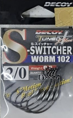 Крючок офсетный DECOY WORM102 S-SWITCHER 2/0 0.5gr 5шт