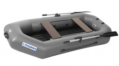 Лодка гребная под мотор Лоцман Стандарт 260 ВНД (серый)