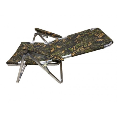 Складное алюминиевое кресло-шезлонг с подставкой Медведь Вариант №7 (52*44+75*70см)