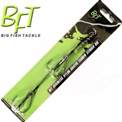 Оснастка для силикона BFT Shallow Stinger Rig SS, Stainless 1X7 27кг Tandem Owner №3/0 – 1шт.