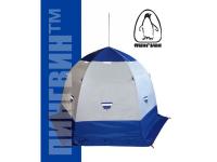 Зимняя палатка "Пингвин 2" Люкс с дышащим верхом (1-сл.) бело-синий 