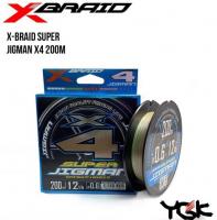 Шнур X-Braid Super Jigman X4 200m PE#0.6 lb12