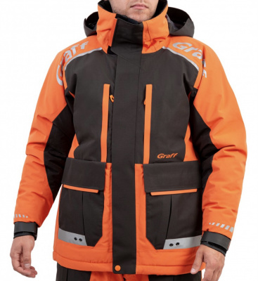 Костюм рыболовный Graff (поплавок -15°С) (215ОВ-11 черно-оранжевый) размер L (176-182)