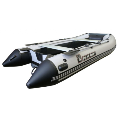 Лодка Polar Bird 385M Merlin НДНД Стеклокомпозит (чёрно-серый) модель 2025 г + рым/ролик