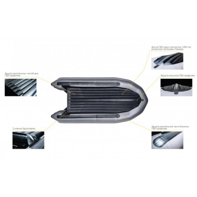 Лодка ПВХ Apache 3500 НДНД графит