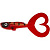 Силиконовая приманка Abu Garcia Beast Twin Tail Red Tiger 21cm 65gr 2шт