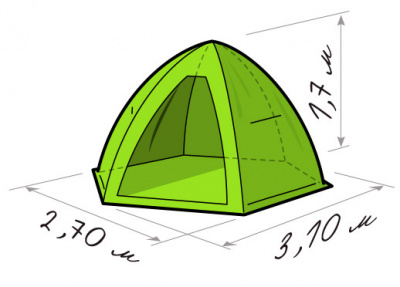 Зимняя палатка Лотос 4 Оранж (310х270/170 см)
