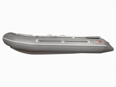 Надувная ПВХ лодка X-River Rocky 375 (пиксель, черная фурнитура) + дублирование тканью ПВХ дна