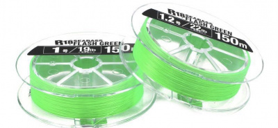 Шнур Seaguar R18 Sea Bass PE 150 Flash Green PE 8 150m #1.2 22lb