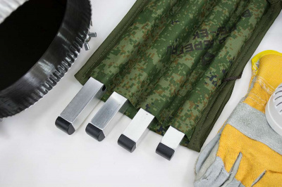 Печь Берег для палатки  "Экономка" Малая New (съемные экраны - труба 65мм)