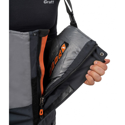 Костюм рыболовный Graff зимний -50°С (218ОВ черно-серый) размер XXL (176-182)