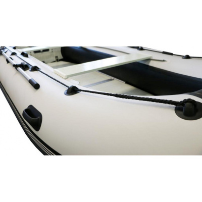 Лодка Polar Bird 385М New Merlin Стеклокомпозит (черно-белый) модель 2025 г + рым/ролик