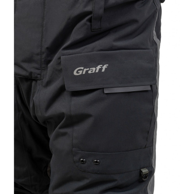 Костюм рыболовный Graff зимний -50°С (218ОВ черно-серый) размер XXL (176-182)