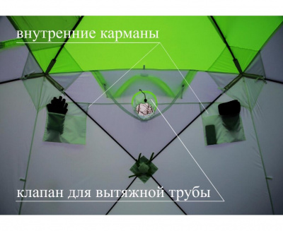Зимняя палатка Лотос Куб 3 Классик А8 Оранж (210х210/180 см)