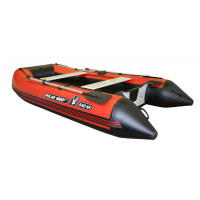 Лодка Polar Bird 320М New Merlin Стеклокомпозит (чёрно-красный) модель 2025 г + рым/ролик