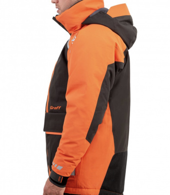 Костюм рыболовный Graff (поплавок -15°С) (215ОВ-11 черно-оранжевый) размер L (176-182)