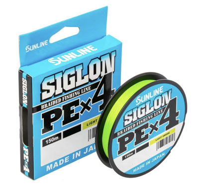 Шнур Sunline Siglon PE X4 Light Green 150m #0.4 5lb/2.9kg