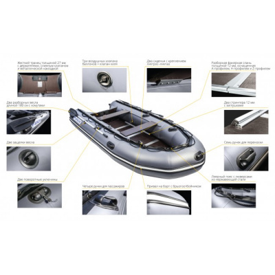 Лодка ПВХ Apache 3300 СК графит
