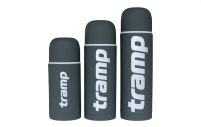 Термос Tramp Soft Touch 1.0 л серый