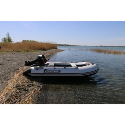 Лодка Polar Bird 340M Merlin НДНД Стеклокомпозит (чёрно-белый) модель 2025 г + рым/ролик