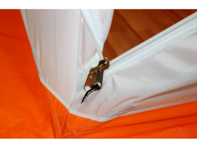 Зимняя палатка Призма (1-сл) Композит 185*185 (бело-оранжевый)