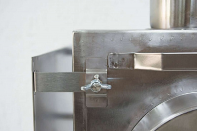 Печь Берег для палатки  "Экономка" Большая New (стационарные экраны - труба 80мм)