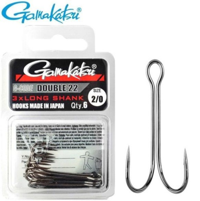 Крючок Gamakatsu Double 22 Long Shank №6/ 6 шт в упаковке