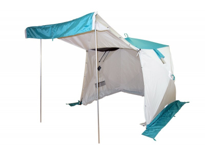 Всесезонная палатка Призма Шелтерс (2-сл) 185*185 (бело-зеленый)