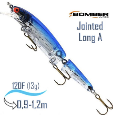 Воблер Bomber Jointed Long A JXSIL