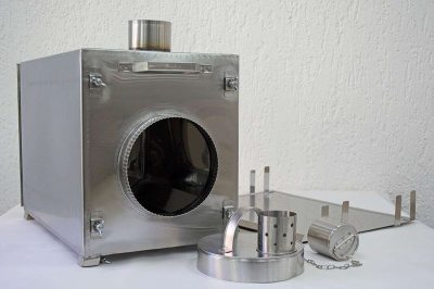 Печь Берег для палатки  "Экономка" Большая New (стационарные экраны - труба 80мм)