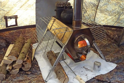 Печь Берег для палатки  "Сопутник" New (труба - 80мм)