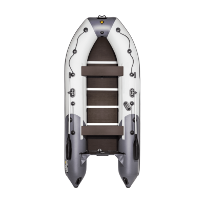Лодка ПВХ Ривьера Компакт 3600 СК "Комби" светло-серый/графит