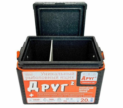 Рыболовный ящик-поплавок Camping World "Друг-2" 20л цвет чёрный (в комплекте резинка и самоспасатель Друг)