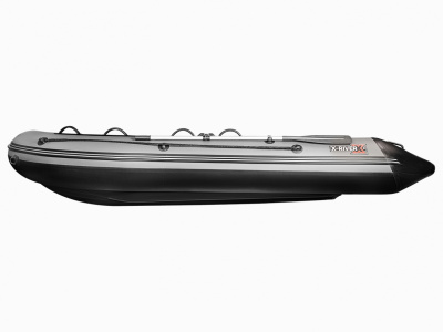 Надувная ПВХ лодка X-River Grace Wind 380 НДНД (пиксель - серый , серая фурнитура)