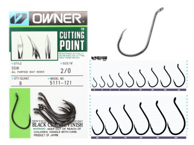 Крючок Owner OC SSW with Cutting Point №3/0 7 шт.