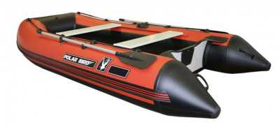 Лодка Polar Bird 385M Merlin НДНД Стеклокомпозит  (чёрно-красный) 