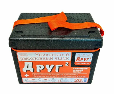 Рыболовный ящик-поплавок Camping World "Друг-2" 20л цвет чёрный (в комплекте резинка и самоспасатель Друг)