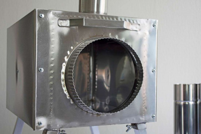 Печь Берег для палатки  "Экономка" Малая New (съемные экраны - труба 65мм)