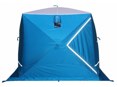 Зимняя палатка Призма Премиум STRONG (1-сл) 225*215 (бело-оранжевая)